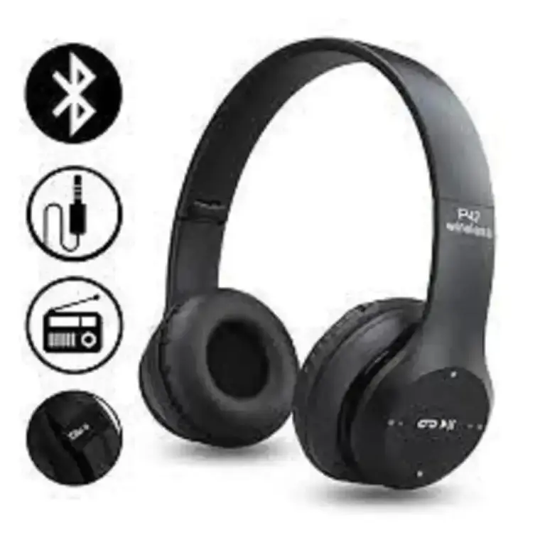 Black Headphone P47 FD Card Support