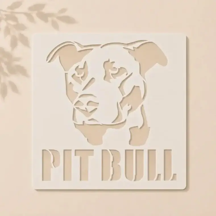 Casvena Pitbull Reusable Stencil for Wall & Canvas Painting