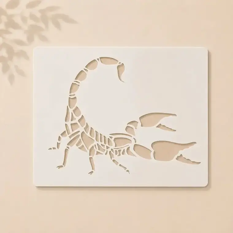 Casvena Scorpion Reusable Stencil for Wall & Canvas Painting