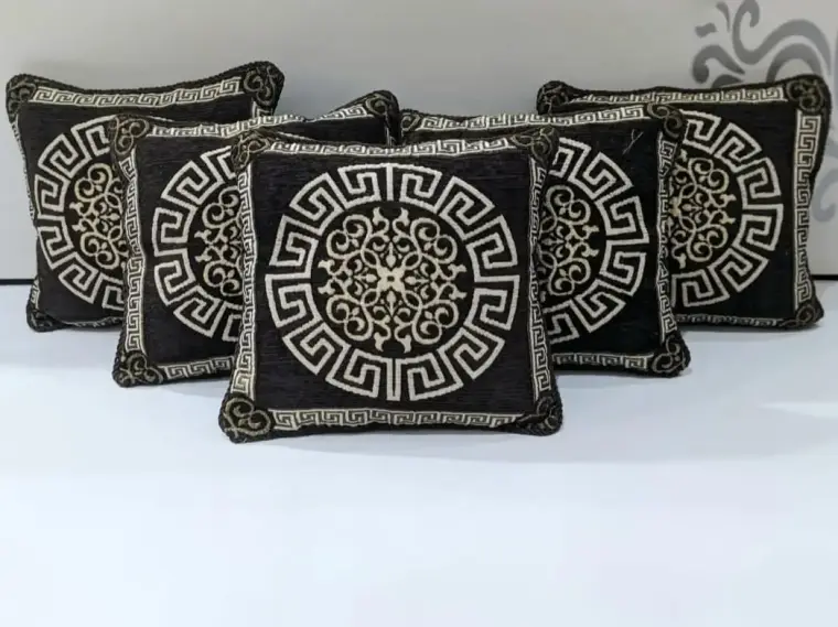 5 Pcs Velvet Jacquard Embroidered Cushion Cover 5