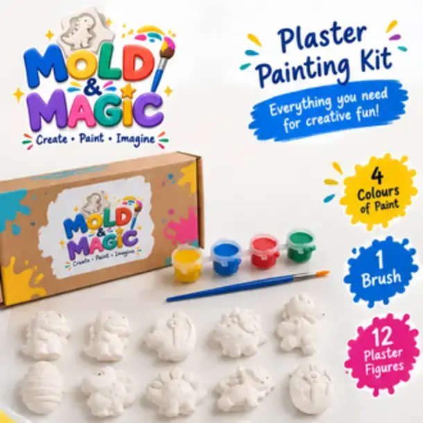 Girl's Plaster Animals DIY Plaster Painting Kit 12
