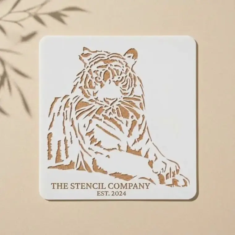 Casvena Tiger Reusable Stencil for Wall & Canvas Painting
