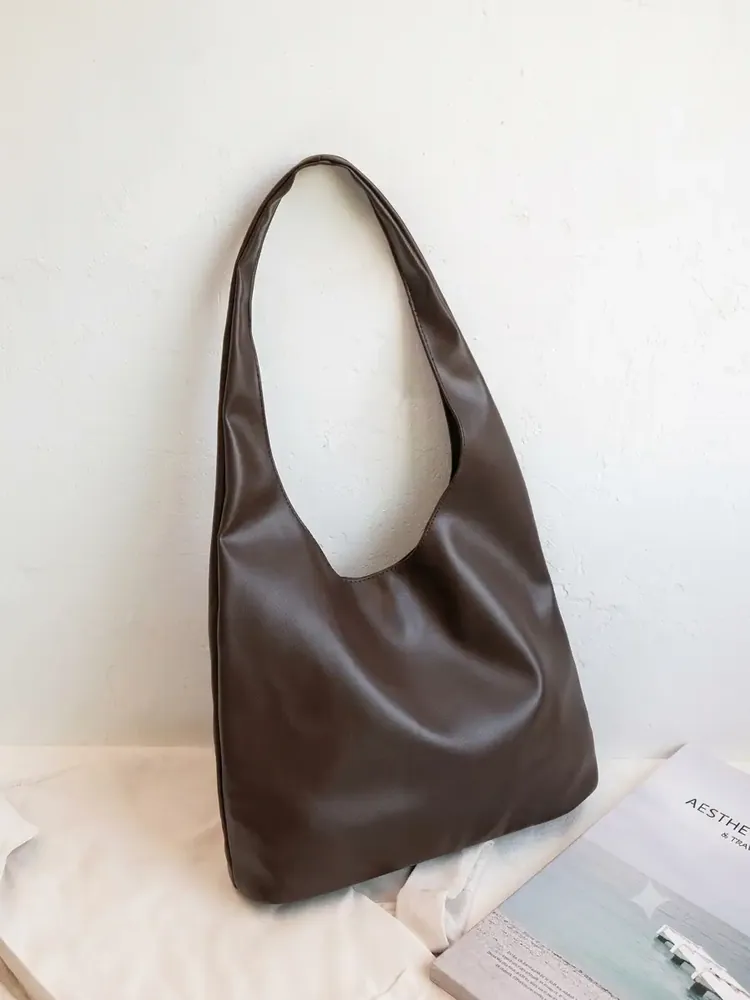 Girl's Rexine Plain Hobo Bag