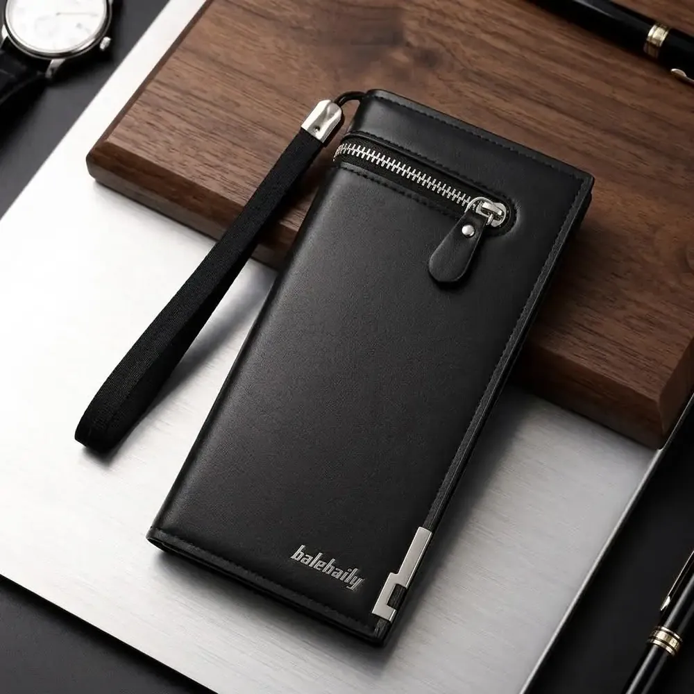 Men's Balebaily Zipper Long Wallet