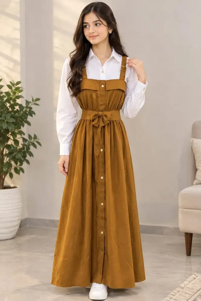 2 Pcs Women's Stitched Grip Plain Dress