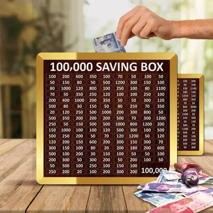 100, 000 PKR Wooden Savings Box for Home Office