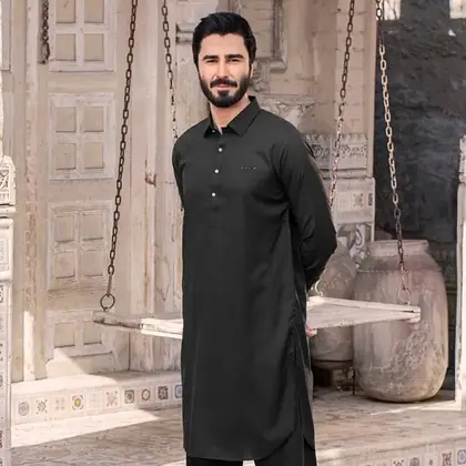 Men’s Unstitched Cotton Plain Suit