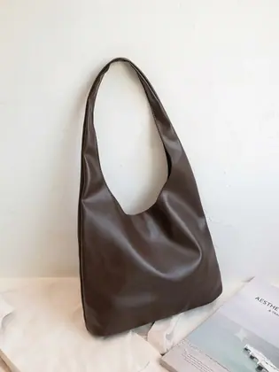 Girl's Rexine Plain Hobo Bag