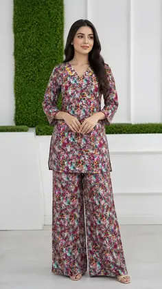 2 Pcs Women's Stitched Bin Saeed Khaddar Dress
